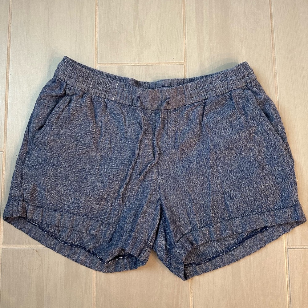 Old Navy Chambray Linen Drawstring Shorts